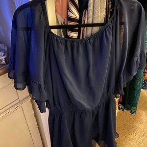 Beautiful strapless date night romper
